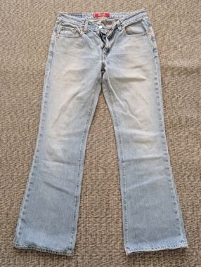 Vintage Levi's 516 Flare Jeans Sz. 9 Light Wash Low Rise Nonstretch Y2K VTG